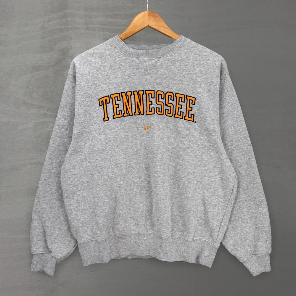 Vintage Nike Tennessee Volunteers Sweatshirt Center Swoosh Grey Crewneck Small